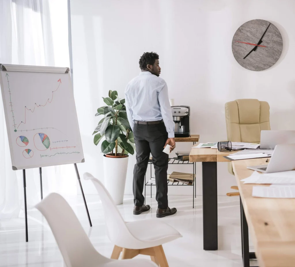 this is a business man standing